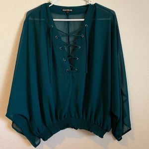 Teal long sleeve shirt